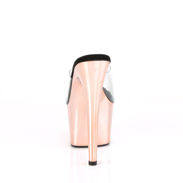 7" Heel, 2 3/4" Chrome Plated PF Slide Pleaser  ADORE/701