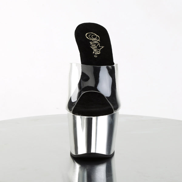 7" Heel, 2 3/4" Chrome Plated PF Slide Pleaser  ADORE/701