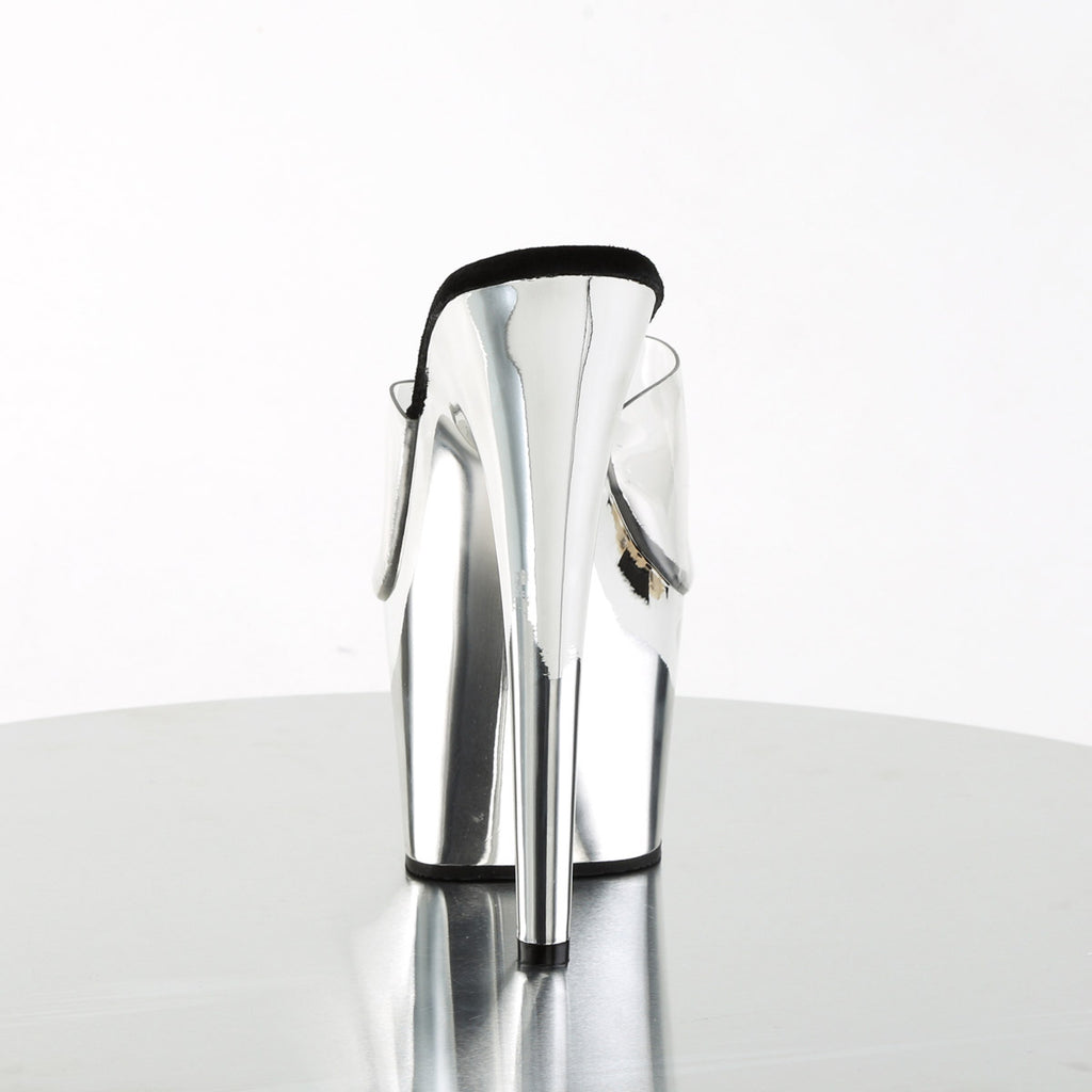 7" Heel, 2 3/4" Chrome Plated PF Slide Pleaser  ADORE/701