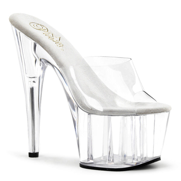 7" Heel, 2 3/4" PF Peep Toe Slide Pleaser  ADORE/701
