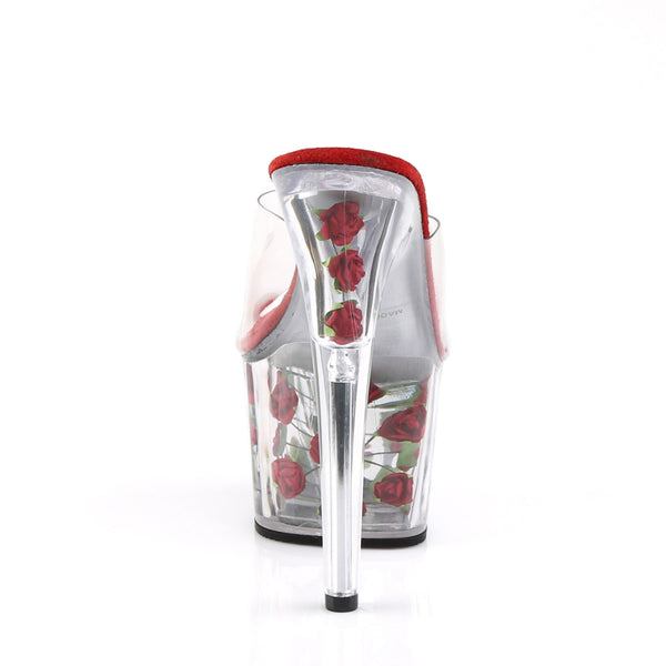 Flower Fill Platform Stiletto Slip On Mule Stripper High Heels Shoes Pleaser Pleaser ADORE/701FL