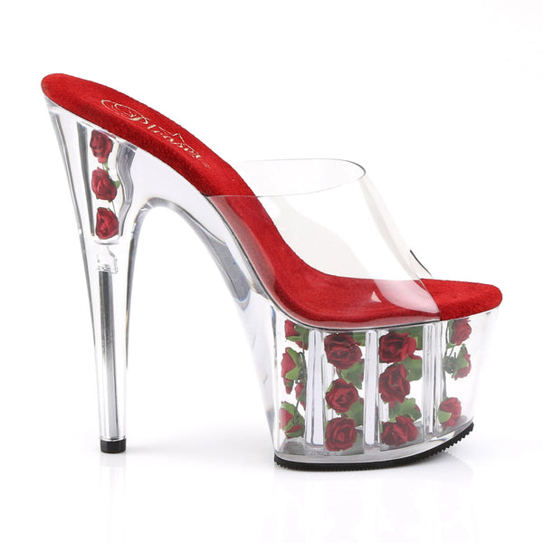 Flower Fill Platform Stiletto Slip On Mule Stripper High Heels Shoes Pleaser Pleaser ADORE/701FL