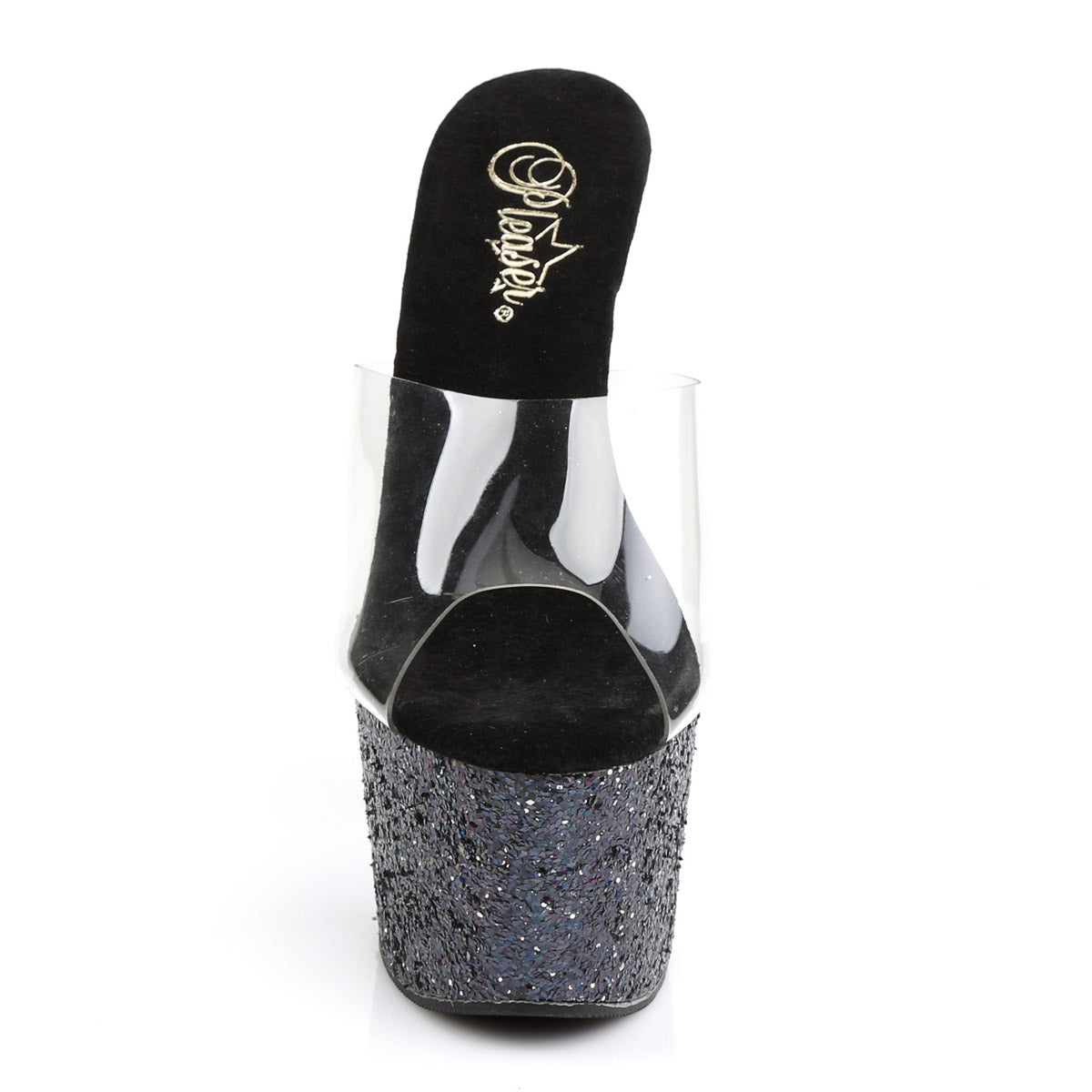 Pleaser Adore-701LG 7" Heel, 2.75" Platform Holo-Glitter Slide Secondary image