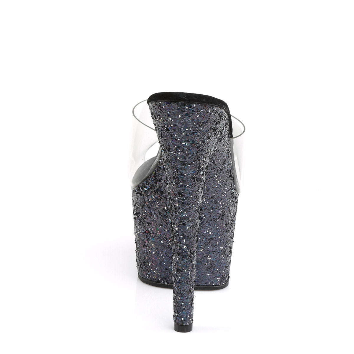 7" Heel, 2 3/4" Pf Slide W/holo Glitter Bottom Pleaser  ADORE/701LG