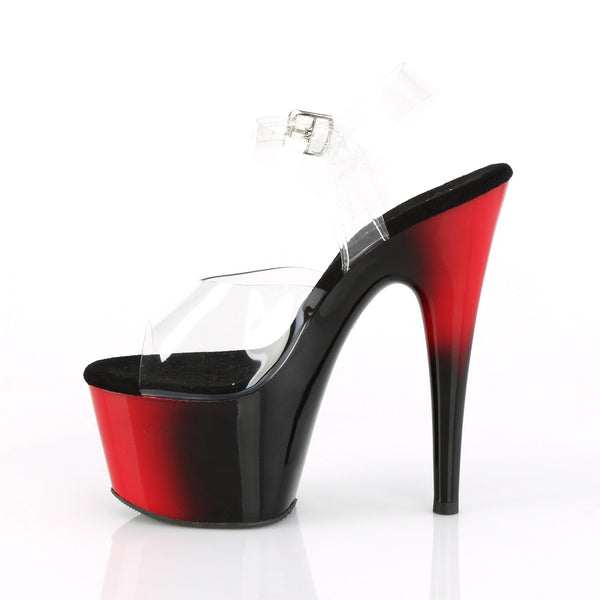 7" Heel, 2 3/4" PF Two Tone Ankle Strap Sandal Pleaser Pleaser ADORE/708BR
