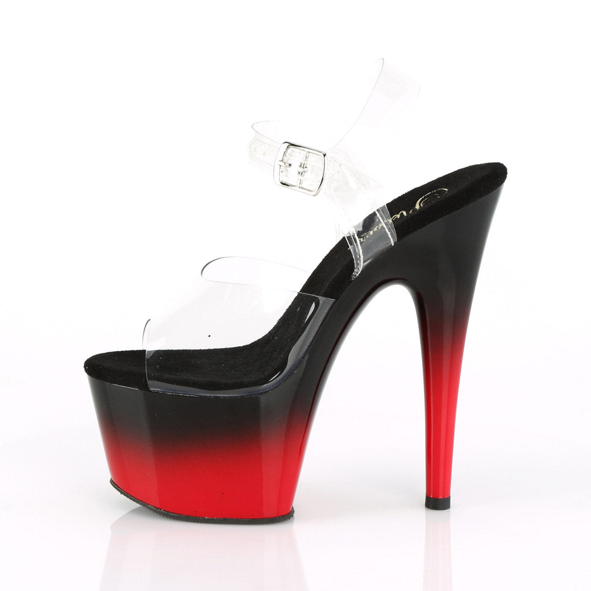 7" Heel, 2 3/4" PF Two Tone Ankle Strap Sandal Pleaser Pleaser ADORE/708BR/H