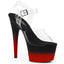 7" Heel, 2 3/4" PF Two Tone Ankle Strap Sandal Pleaser Pleaser ADORE/708BR/H