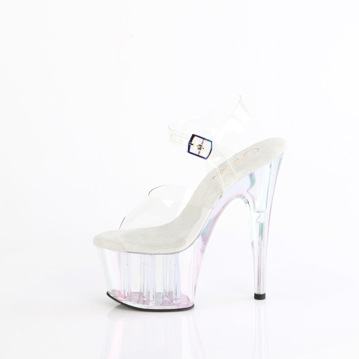 7" Heel, 2 3/4" Tinted Pf Ankle Strap Sandal Pleaser Pleaser ADORE/708HT