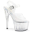7" Heel, 2 3/4" PF Ankle Strap Sandal W/Mini Glitters Pleaser Pleaser ADORE/708MMG