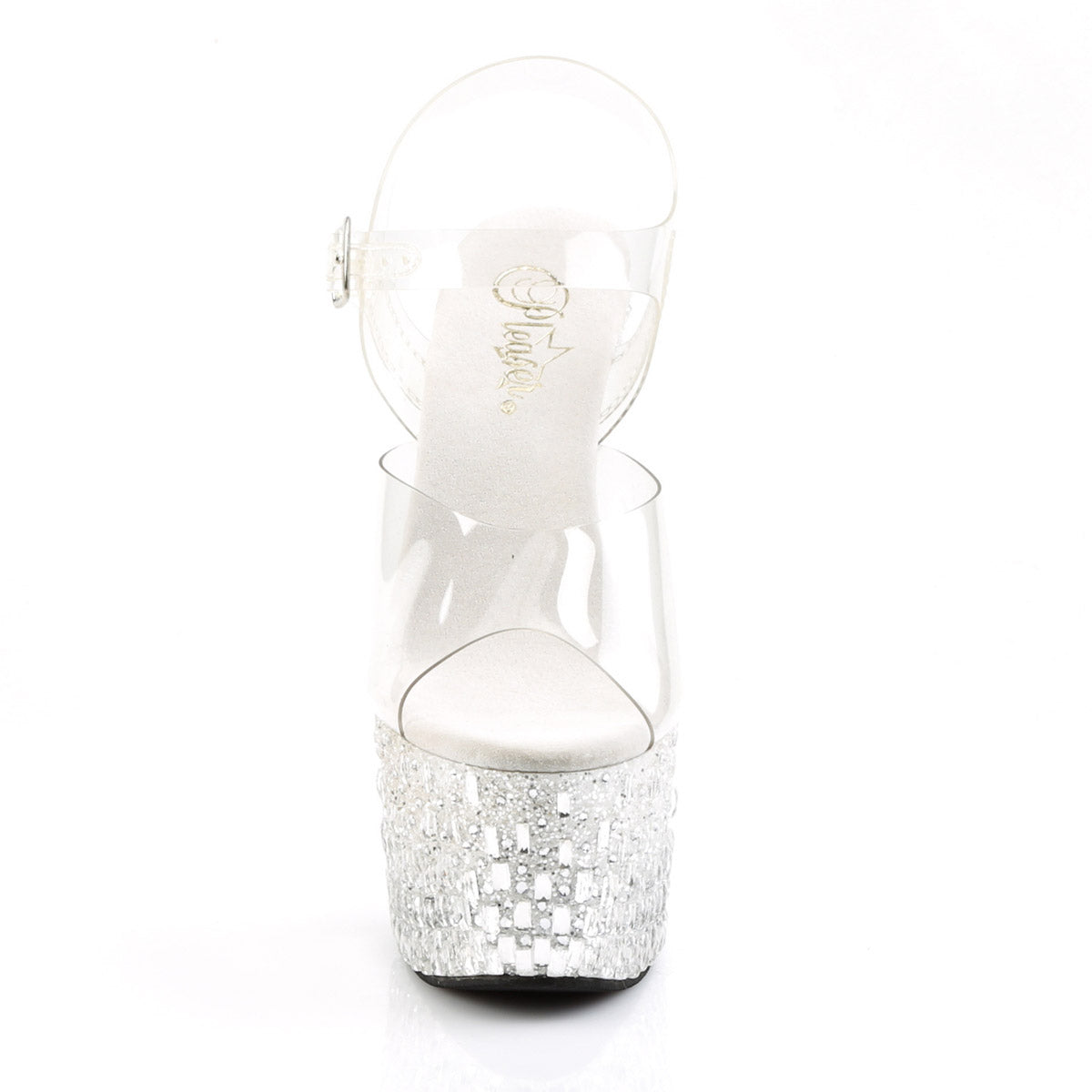 Pleaser Adore 7-Inch Heel Glitter & Stone Embossed Platform Stiletto High Heels Secondary image