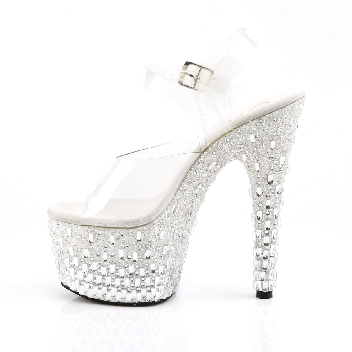 Glitter & Stone Embossed Platform Stiletto Stripper High Heels Shoes Pleaser Pleaser ADORE/708MR/5