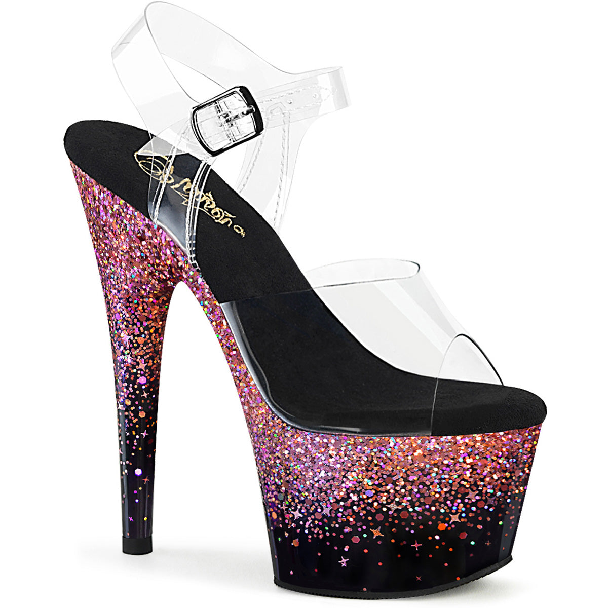 7" Heel, 2 3/4" Pf Ankle Strap Sandal Pleaser Pleaser ADORE/708SS