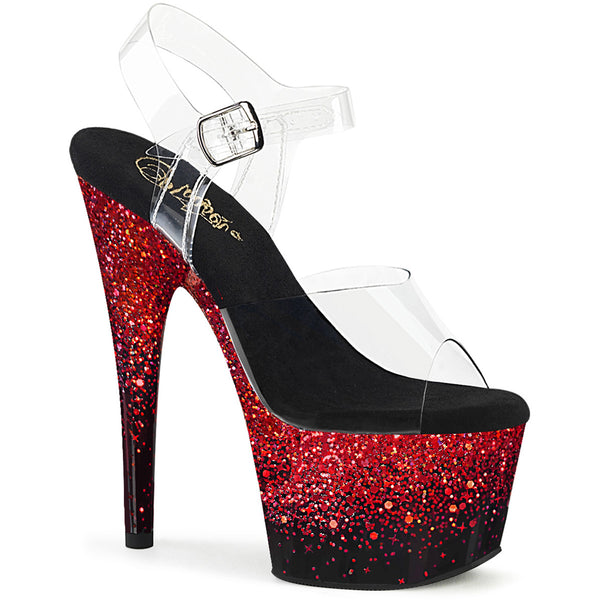 7" Heel, 2 3/4" Pf Ankle Strap Sandal Pleaser Pleaser ADORE/708SS