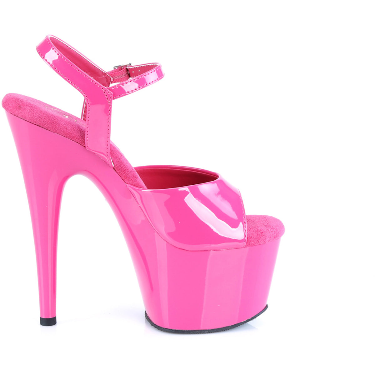 7" Heel, 2 3/4" Pf Ankle Strap Sandal Pleaser  ADO709/HP/M