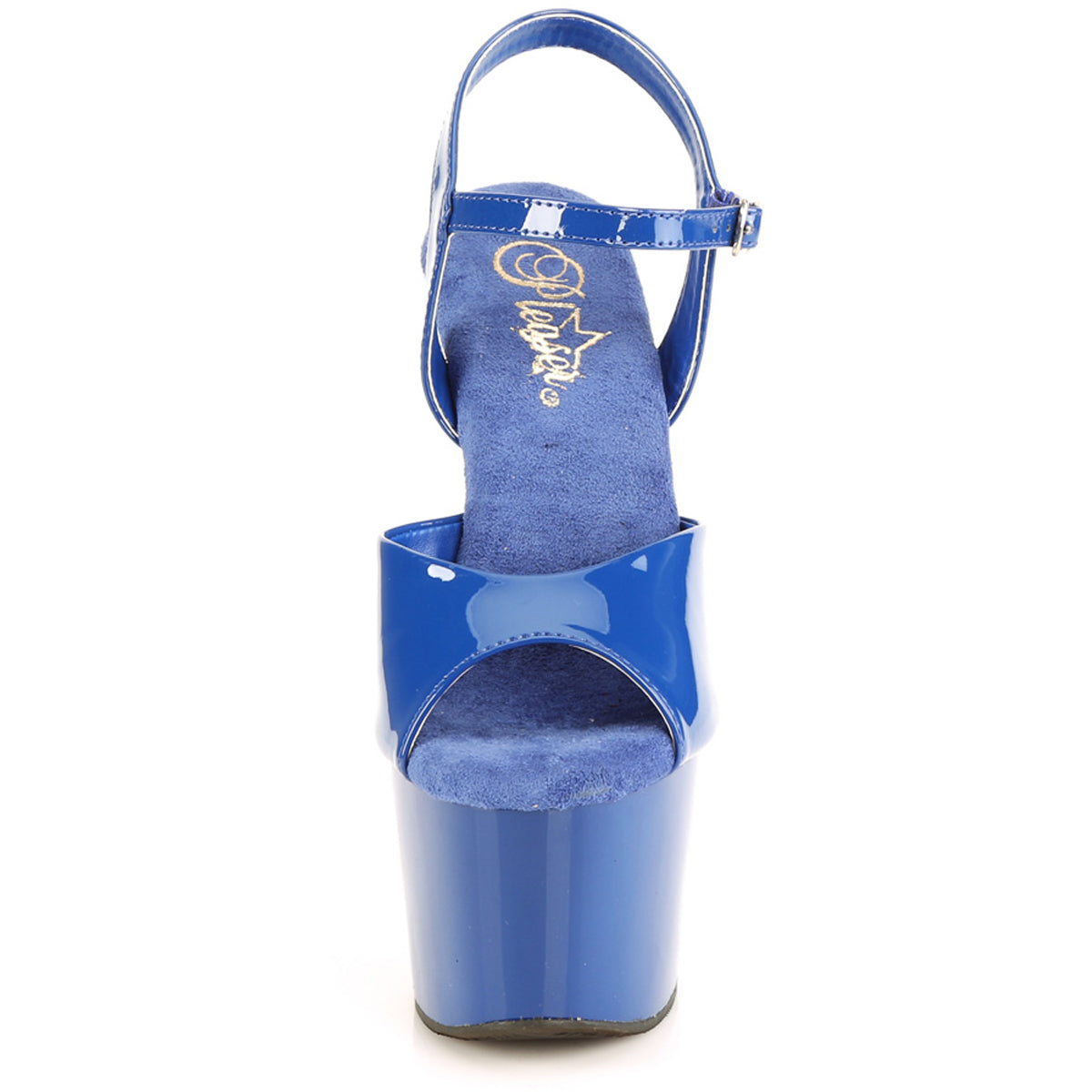 7" Heel, 2 3/4" Pf Ankle Strap Sandal Pleaser  ADO709/RYBL/M