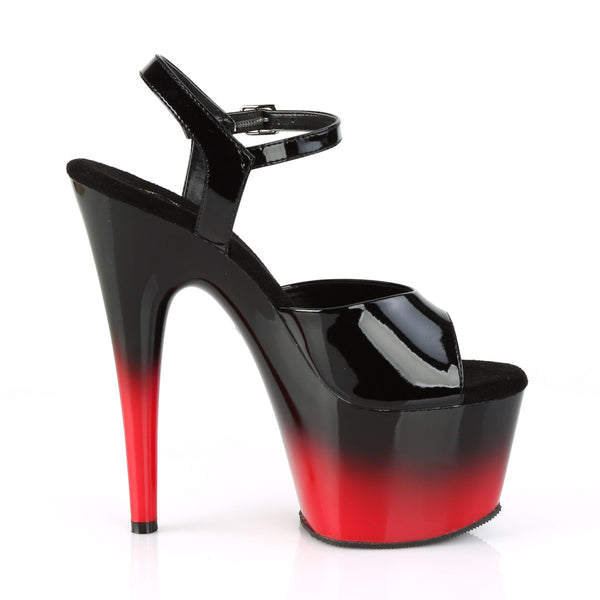 7" Heel, 2 3/4" Pf Two Tone Ankle Strap Sandal Pleaser Pleaser ADORE/709BR/H