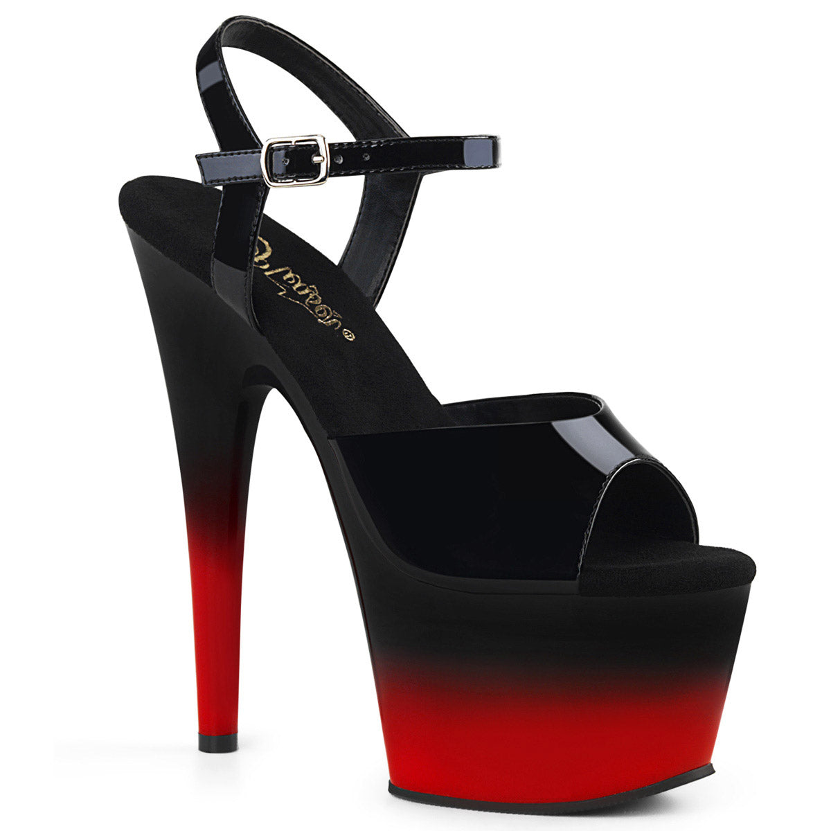 7" Heel, 2 3/4" Pf Two Tone Ankle Strap Sandal Pleaser Pleaser ADORE/709BR/H