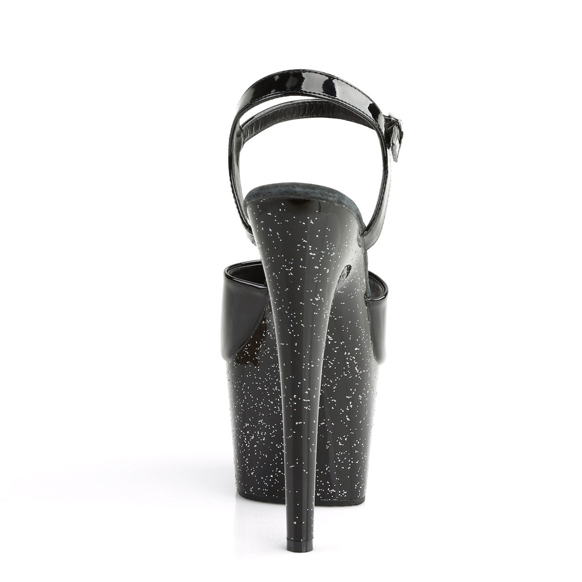 7" Heel, 2 3/4" PF Ankle Strap Sandal W/Mini Glitters Pleaser Pleaser ADORE/709MG