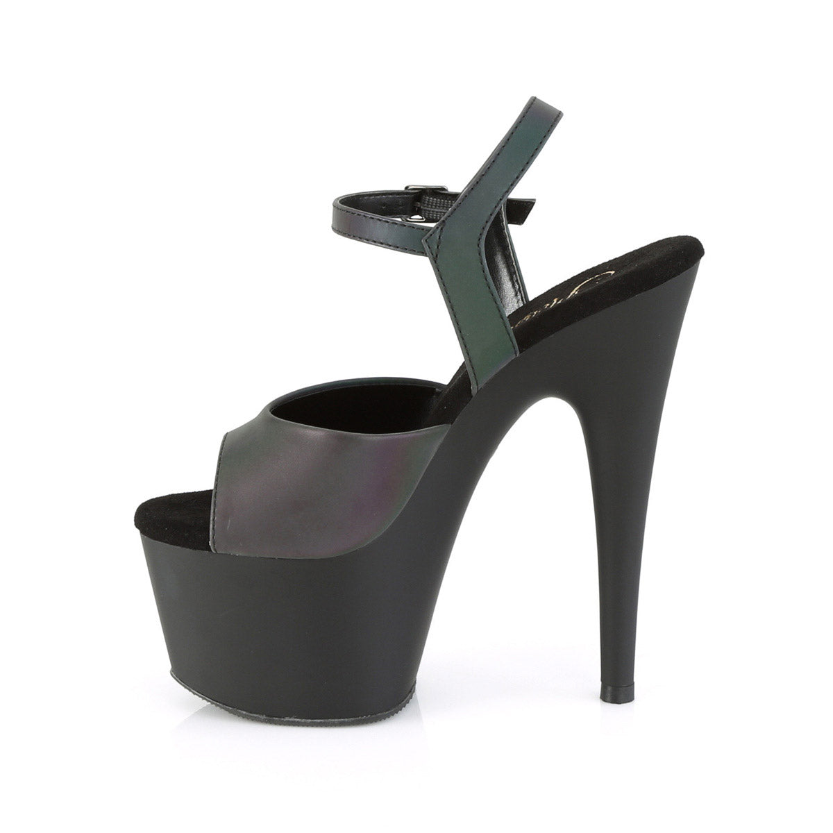 7" Heel, 2 3/4" Pf Ankle Strap Sandal Pleaser Pleaser ADORE/709REFL