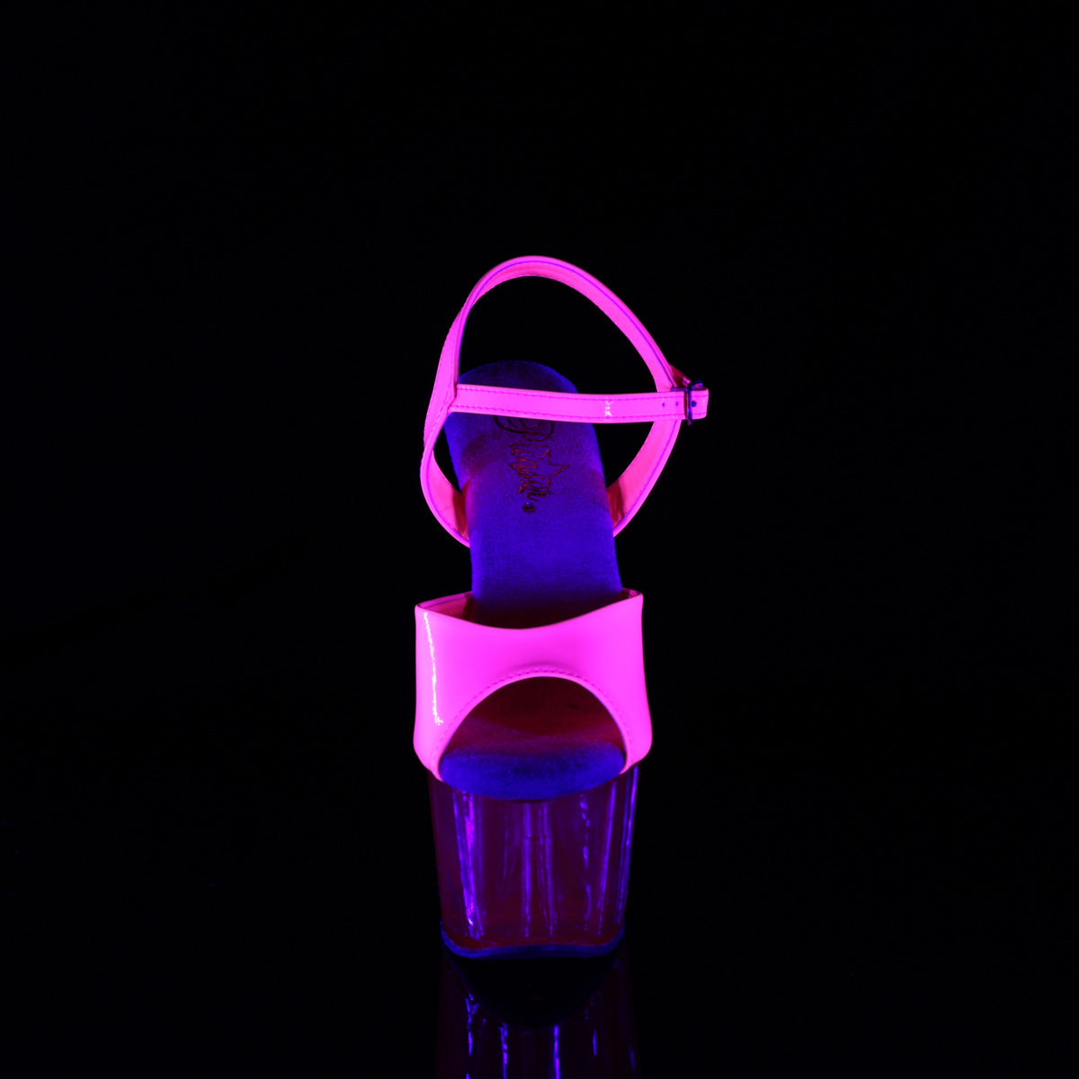 7" Heel, 2 3/4" Uv Reactive Tinted Pf Ankle Strap Sandal Secondary image