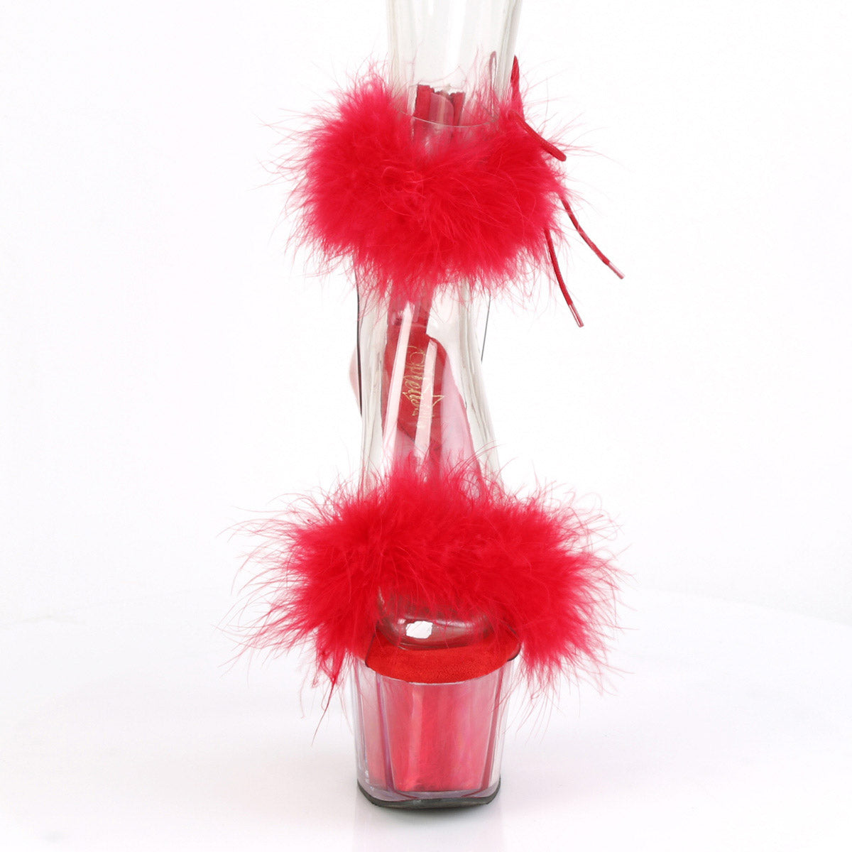 Pleaser Adore-724F Women's 7" Heel Marabou Fur Ankle Cuff Platform Sandal Secondary image