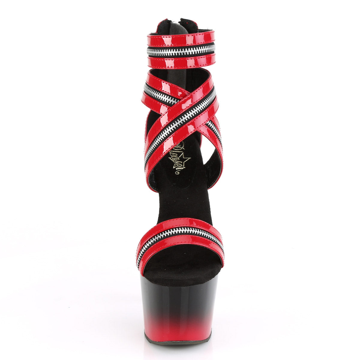 Pleaser Adore-766 Two Tone Criss Cross Ankle Strap Platform Sandal with 7 Inch Heel Secondary image