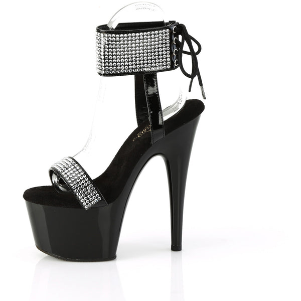 7" Heel, 2 3/4" Pf Lace-Up Back Ankle Cuff Sandal W/Rs Pleaser Pleaser ADORE/770