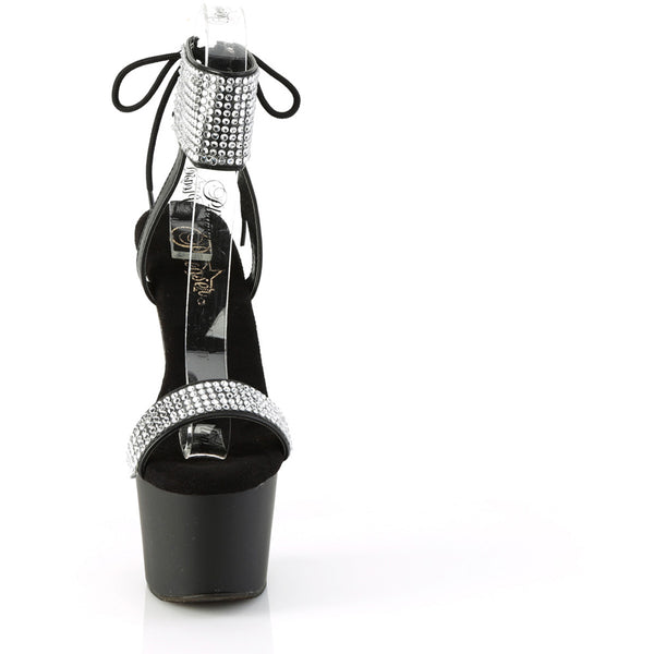 7" Heel, 2 3/4" Pf Lace-Up Back Ankle Cuff Sandal W/Rs Pleaser Pleaser ADORE/770