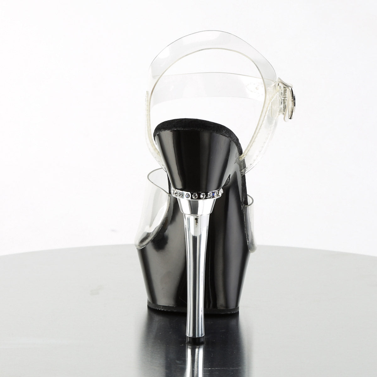 Sexy Platform Stiletto Clear Ankle Straps Peep Toe High Heels Shoes Pleaser Pleaser ALLURE/608