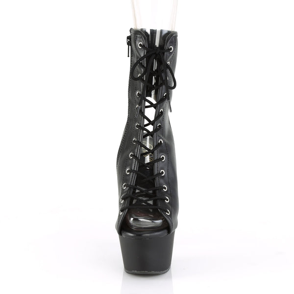 6" Heel, 2 1/4" PF Open Toe/ Heel Ankle Boot, Side Zip Pleaser Pleaser ASPIRE/1016