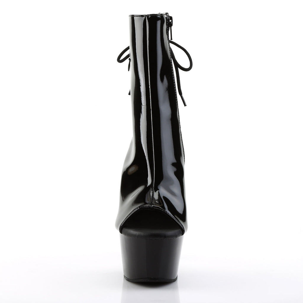 6" Heel, 2 1/4" Pf Open Toe/heel Ankle Boot, Side Zip Pleaser Pleaser ASPIRE/1018