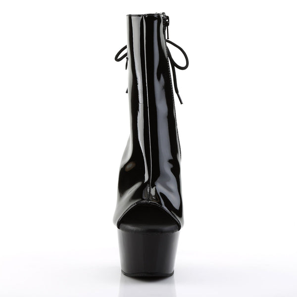 6" Heel, 2 1/4" Pf Open Toe/heel Ankle Boot, Side Zip Pleaser Pleaser ASPIRE/1018