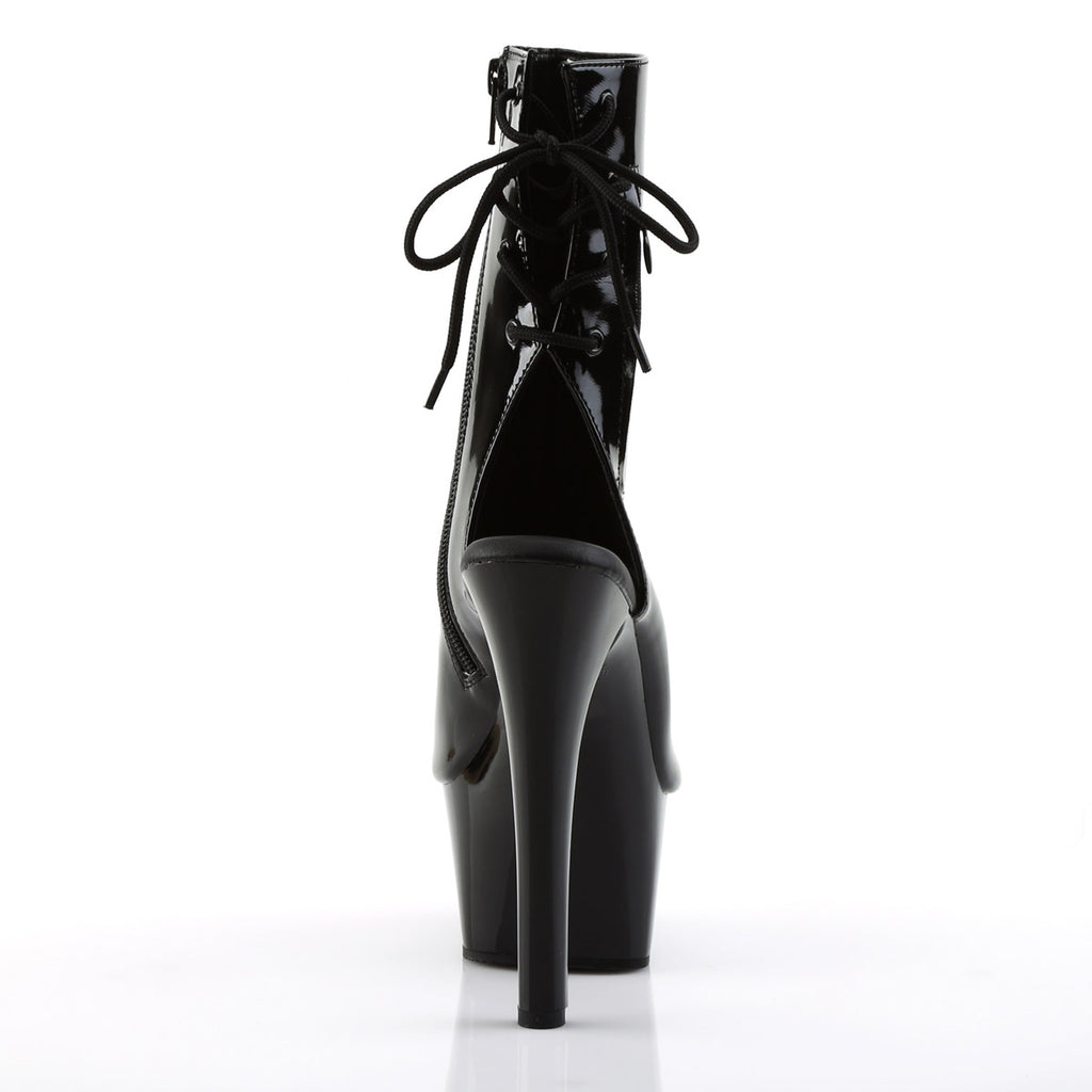 6" Heel, 2 1/4" Pf Open Toe/heel Ankle Boot, Side Zip Pleaser Pleaser ASPIRE/1018