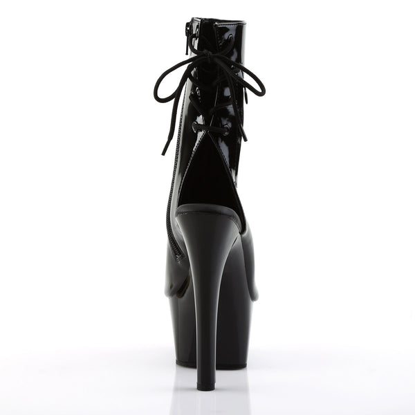 6" Heel, 2 1/4" Pf Open Toe/heel Ankle Boot, Side Zip Pleaser Pleaser ASPIRE/1018