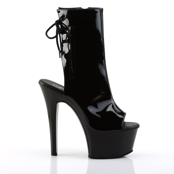 6" Heel, 2 1/4" Pf Open Toe/heel Ankle Boot, Side Zip Pleaser Pleaser ASPIRE/1018