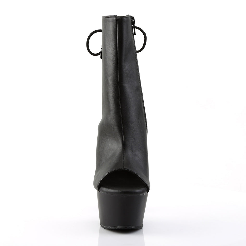 6" Heel, 2 1/4" Pf Open Toe/heel Ankle Boot, Side Zip Pleaser Pleaser ASPIRE/1018