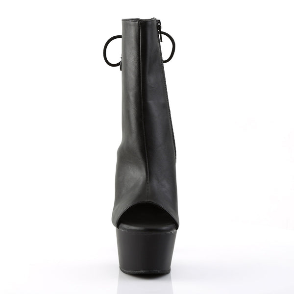 6" Heel, 2 1/4" Pf Open Toe/heel Ankle Boot, Side Zip Pleaser Pleaser ASPIRE/1018