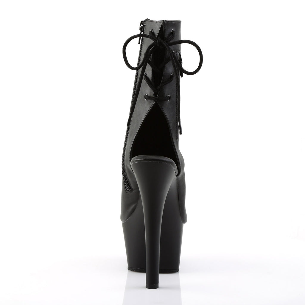 6" Heel, 2 1/4" Pf Open Toe/heel Ankle Boot, Side Zip Pleaser Pleaser ASPIRE/1018