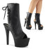 6" Heel, 2 1/4" Pf Open Toe/heel Ankle Boot, Side Zip Pleaser Pleaser ASPIRE/1018