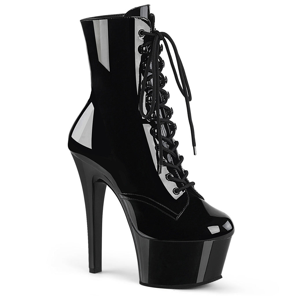 6" Heel, 2 1/4" PF Lace-Up Ankle BT, Side Zip Pleaser Pleaser ASPIRE/1020