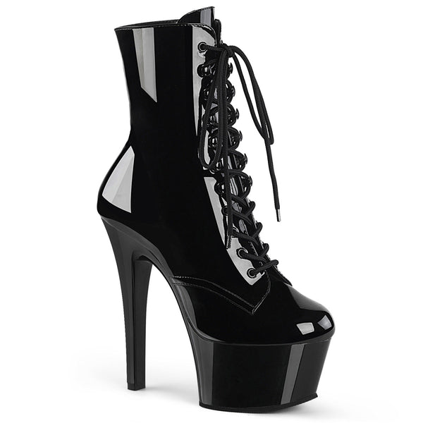 6" Heel, 2 1/4" PF Lace-Up Ankle BT, Side Zip Pleaser Pleaser ASPIRE/1020
