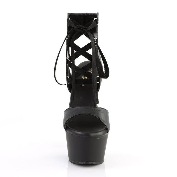 6" Heel, 2 1/4" PF Front Lace-Up Sandal Pleaser Pleaser ASPIRE/600/14