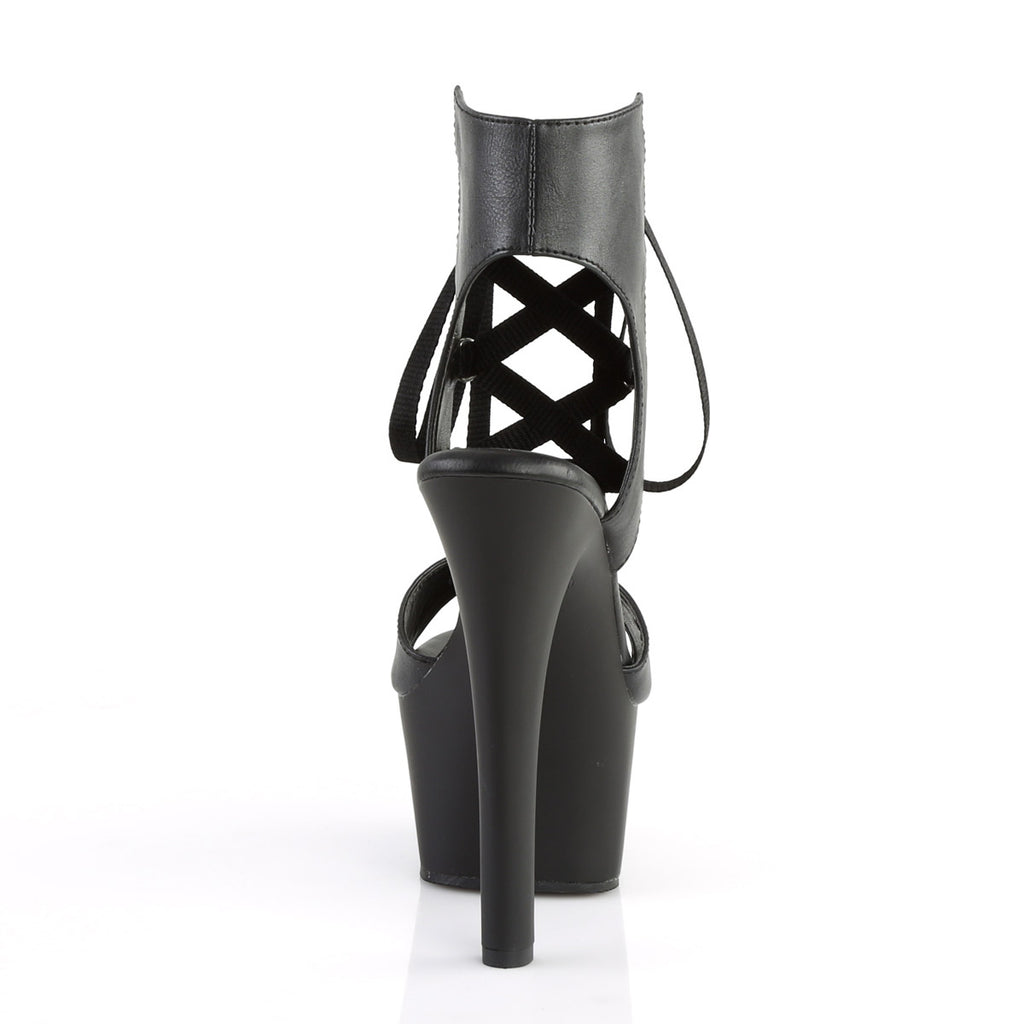 6" Heel, 2 1/4" PF Front Lace-Up Sandal Pleaser Pleaser ASPIRE/600/14