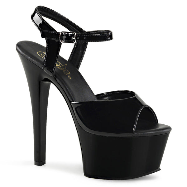 6" Heel, 2 1/4" Pf Vegan Friendly Ankle Strap Sandal Pleaser Pleaser ASPIRE/609