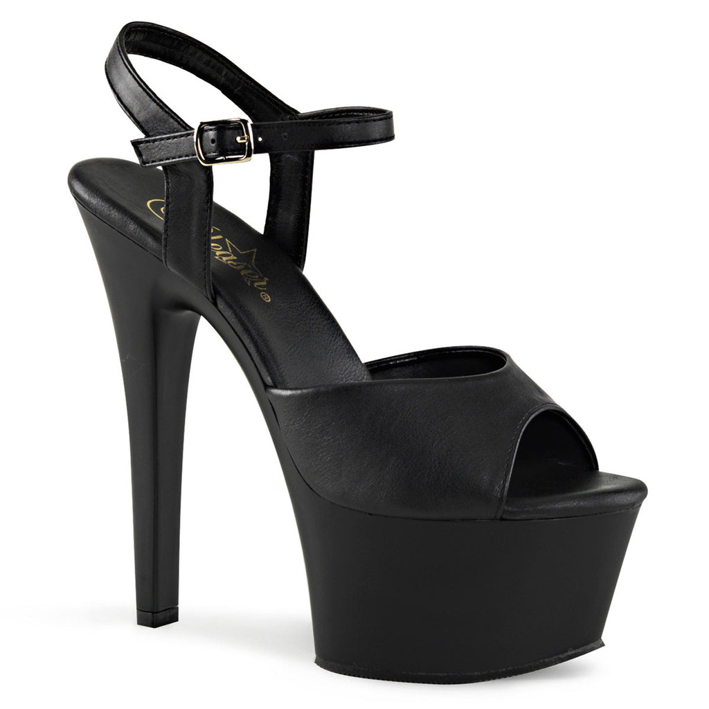 6" Heel, 2 1/4" Pf Vegan Friendly Ankle Strap Sandal Pleaser Pleaser ASPIRE/609