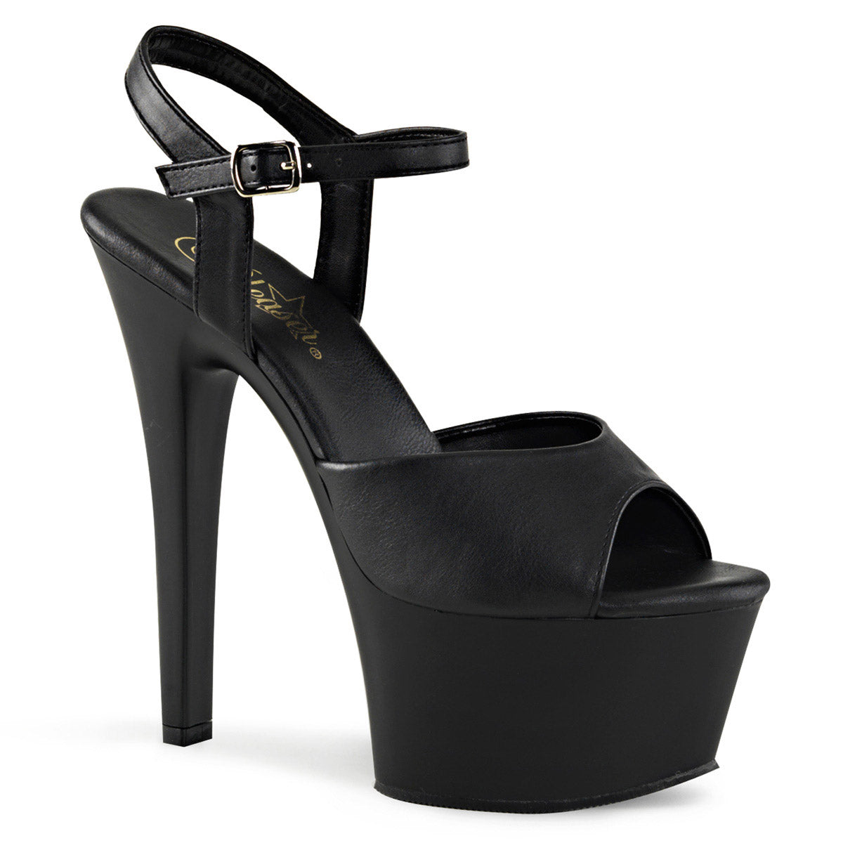 6" Heel, 2 1/4" Pf Vegan Friendly Ankle Strap Sandal Pleaser Pleaser ASPIRE/609