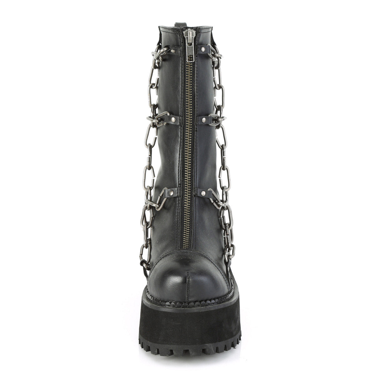 Demonia 4" Heel, 2" PF Ankle Boot, Front Zip ASSAULT/66 Secondary image