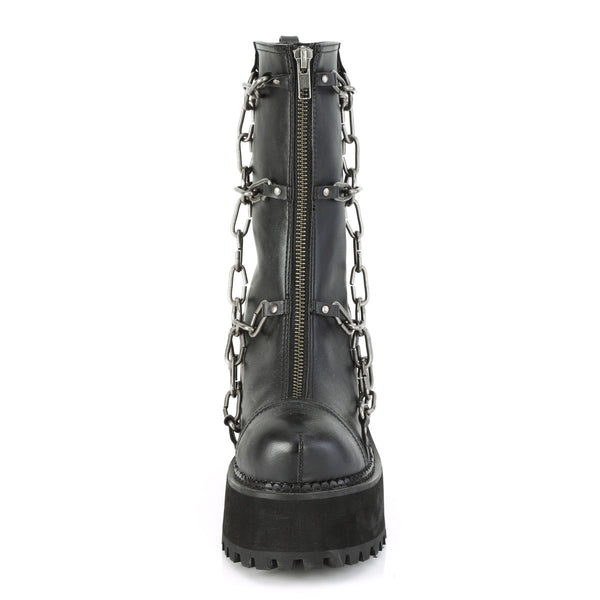 4" Heel, 2" PF Ankle Boot, Front Zip Pleaser Demonia ASSAULT/66
