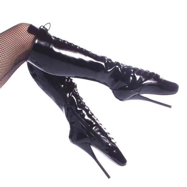 Sexy Spike Heel Zip Side Ballet Knee High Heels Boots Shoes Pleaser Devious BALLET/2020