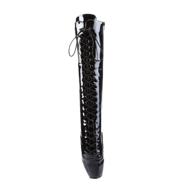 Sexy Spike Heel Zip Side Ballet Knee High Heels Boots Shoes Pleaser Devious BALLET/2020